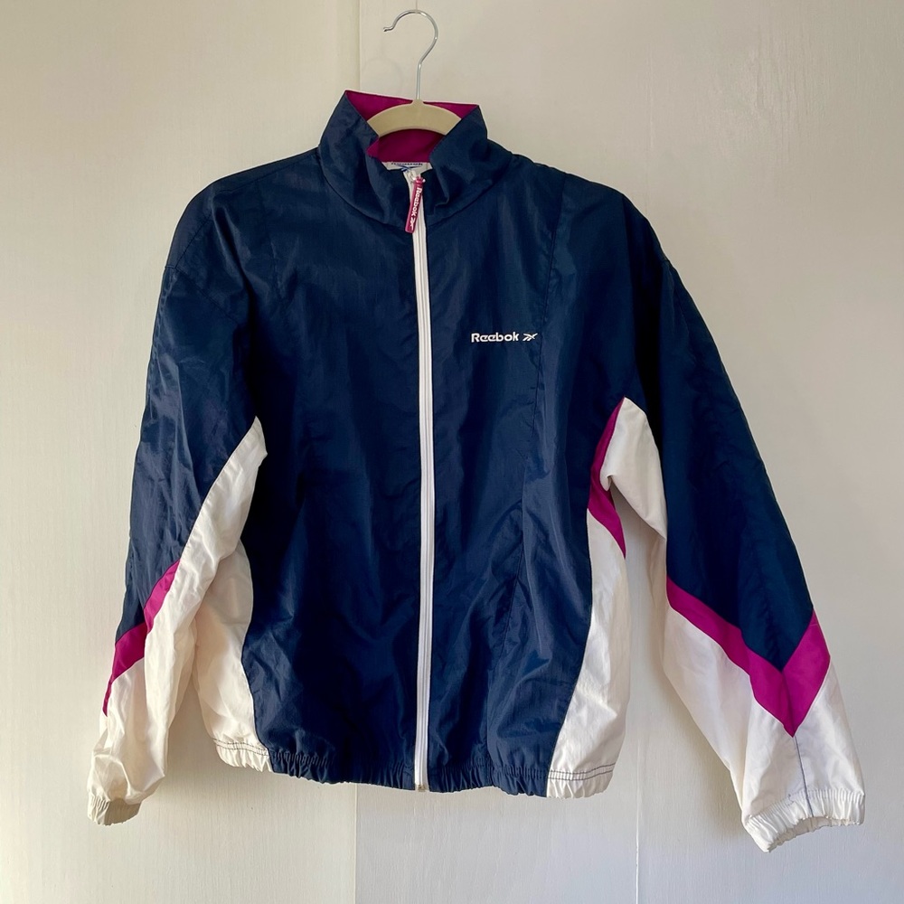 Reebok Navy Colorblock Windbreaker